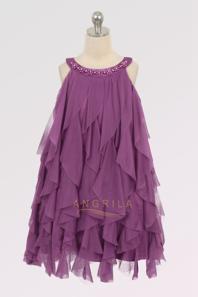 【稀少】ミューラル 20AW framed flower dress/パープル ミューラル“月下美人”の刺繍ドレス、限定パープルカラーで - アクセ