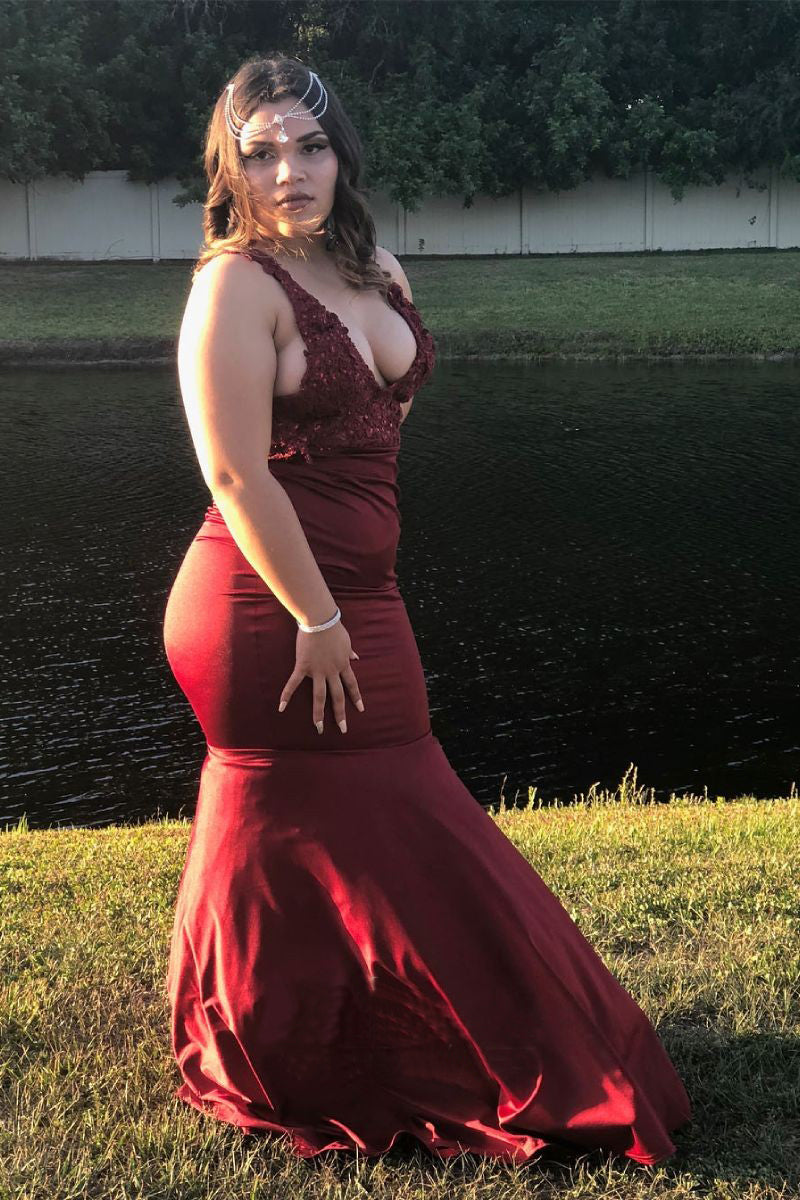 Maroon Prom Dresses Plus Size Burgundy Prom Dresses: Plus Size