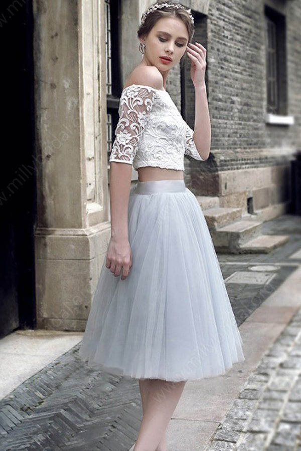 Two piece tea deals length dresses