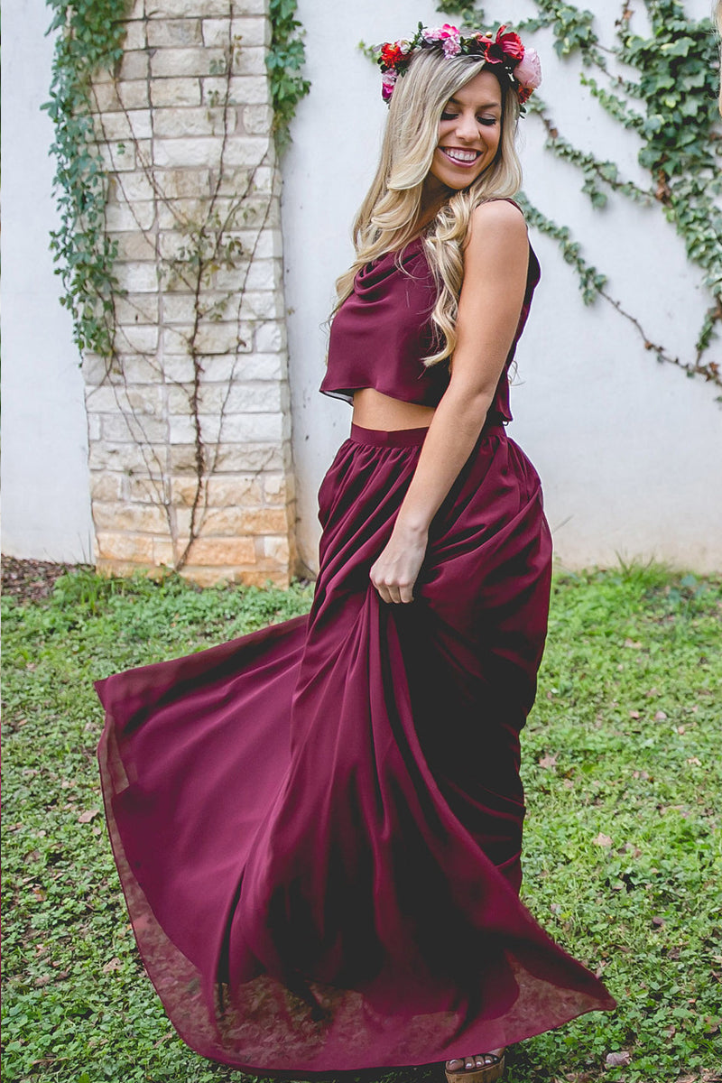 Bridesmaid Full Crop Top Dress DESIGNER BRIDESMAID CROP TOP AND