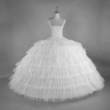 6 Hoops Puffy Petticoat Ball Gown Underskirt Layers for Lady Dress