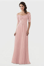 Mother of The Bride Gowns with Sleeves Lace Long Chiffon Beaded