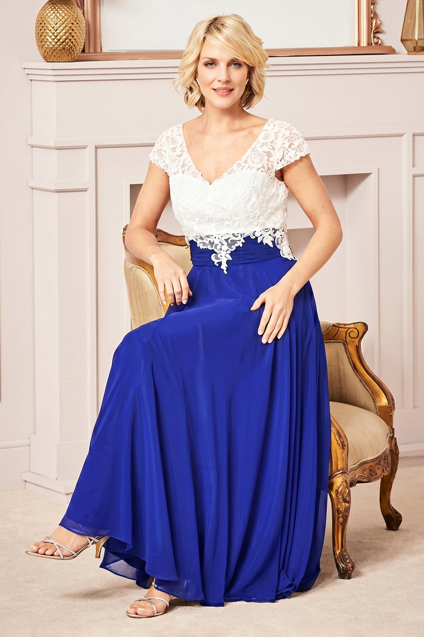 A-Line V-neck Ankle-length Chiffon Mother of the Bride Dress Angrila A-Line V-neck Ankle-length Chiffon Mother of the Bride Dress Angrila