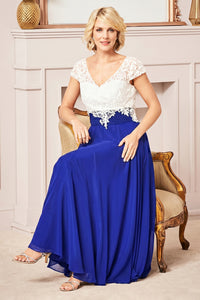 A-Line V-neck Ankle-length Chiffon Mother of the Bride Dress – Angrila