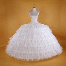 6 Hoops Puffy Petticoat Ball Gown Underskirt Layers for Lady Dress