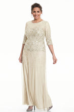 Sheath/Column 1/2 Sleeves Sequins Long Plus Size Mother of the Bride Dresses