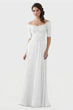 Mother of The Bride Gowns with Sleeves Lace Long Chiffon Beaded