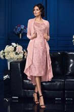 Two Piece Sheath/Column Sweetheart Knee Length Lace Mother of the Bride Dress
