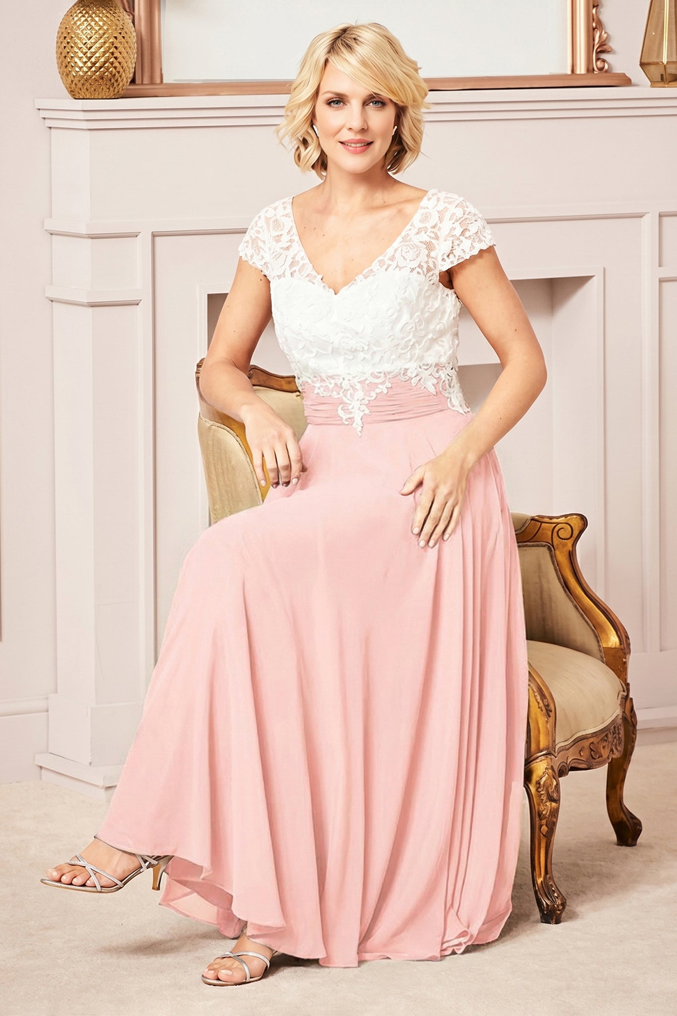 A-Line V-neck Ankle-length Chiffon Mother of the Bride Dress Angrila A-Line V-neck Ankle-length Chiffon Mother of the Bride Dress Angrila