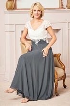A-Line V-neck Ankle-length Chiffon Mother of the Bride Dress