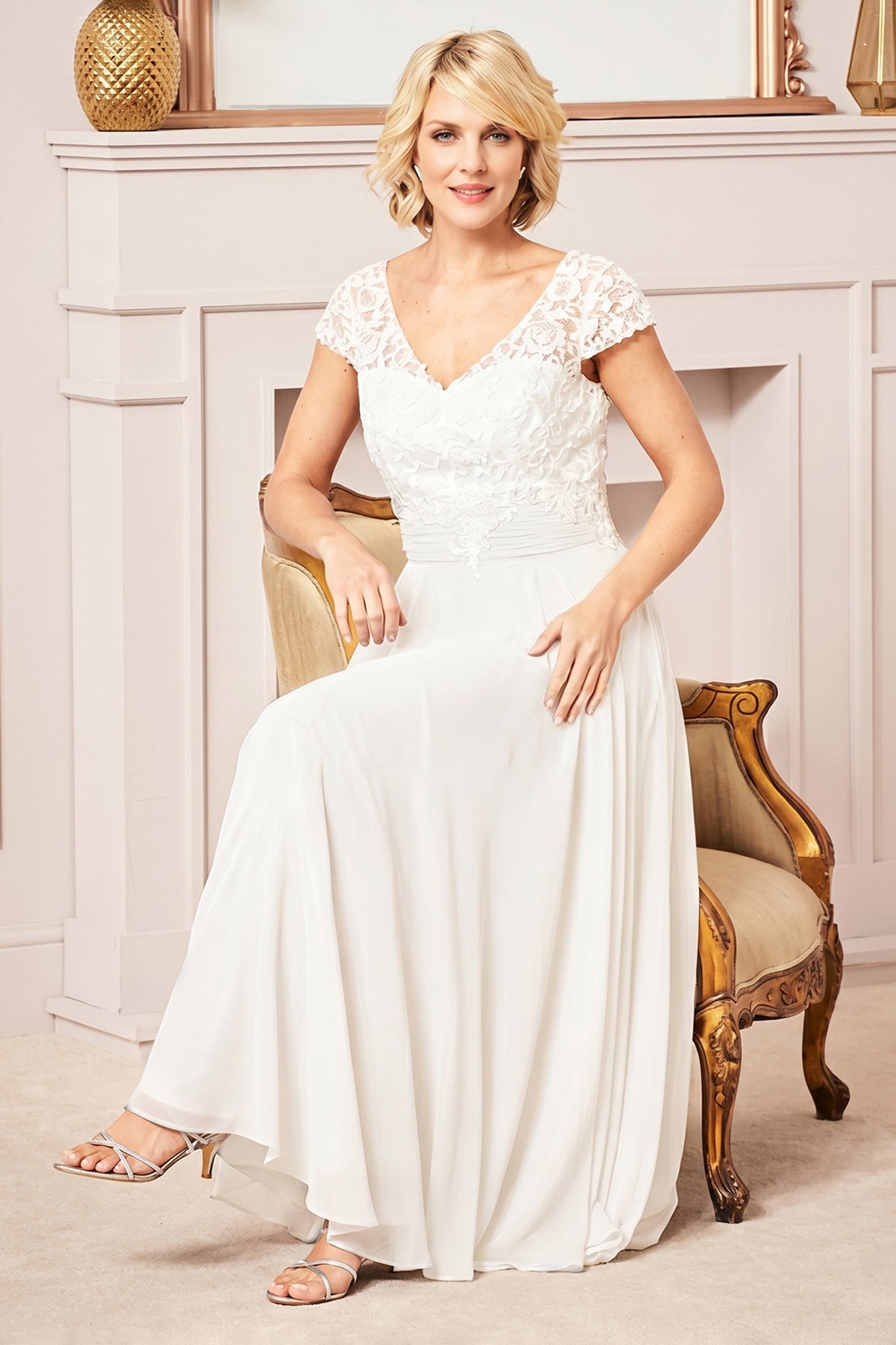 A-Line V-neck Ankle-length Chiffon Mother of the Bride Dress Angrila A-Line V-neck Ankle-length Chiffon Mother of the Bride Dress Angrila