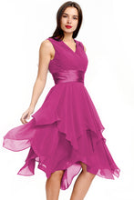 Elegant V-Neck Sleeveless Pleats Chiffon Bridesmaid Dresses