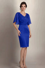 Sheath/Column V-neck Knee-Length Chiffon Glamorous Mother of the Bride Dress