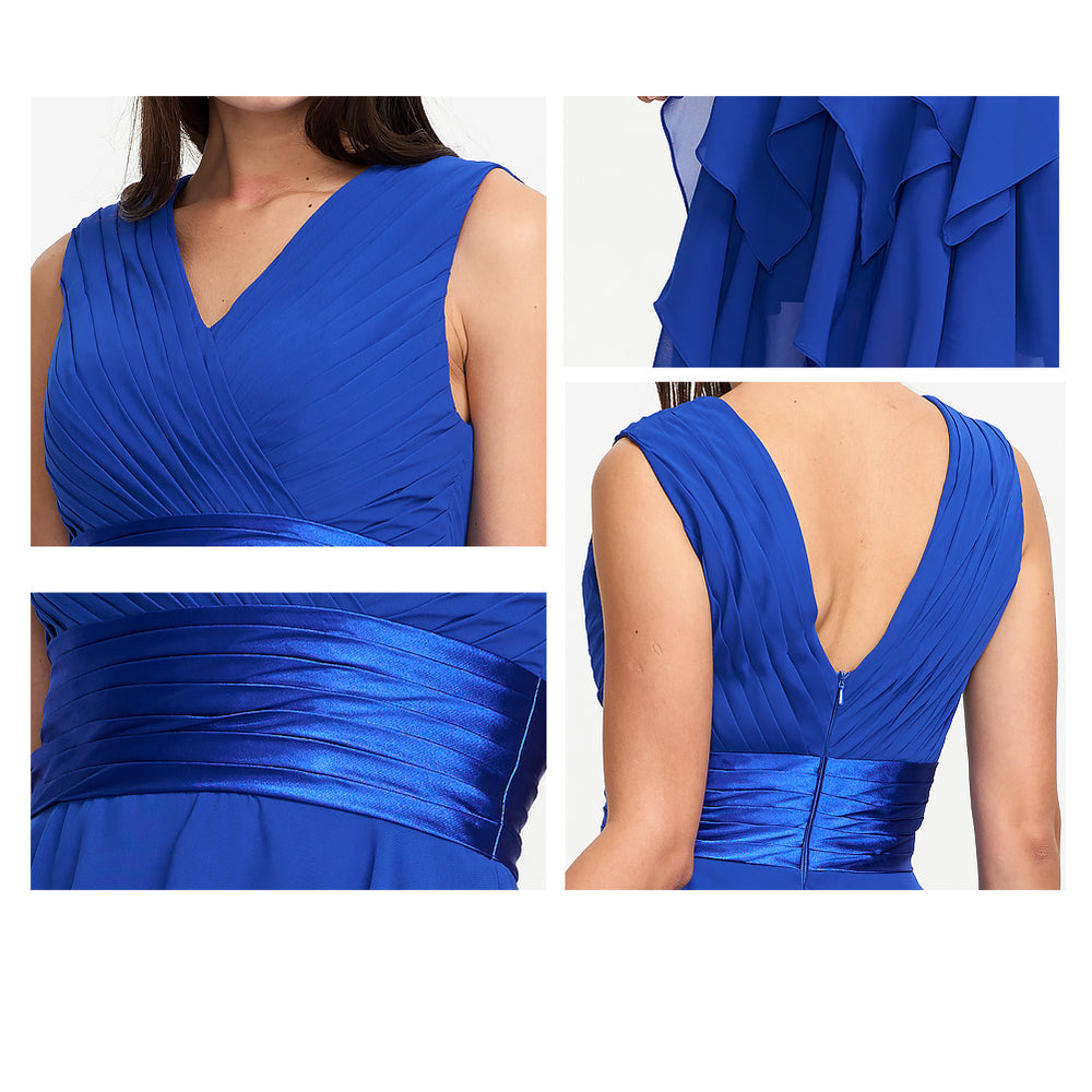 Tiered Chiffon A-Line Homecoming Dress with Handkerchief Hem