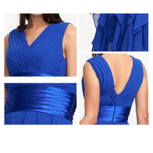 Elegant V-Neck Sleeveless Pleats Chiffon Bridesmaid Dresses