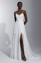 Alluring A-line/Princess Sleeveless Boho Lace Sweep Train Wedding Dresses