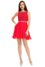 Sexy Applique A-line Short Chiffon Homecoming Dresses with Beads
