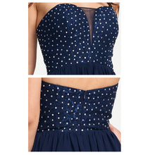 A-Line Strapless Sweetheart Floor-Length Chiffon Evening Dress With Beading