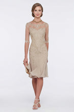 Half Sleeves Chiffon Lace Mother of the Bride Dresses