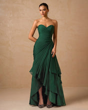 Dark Green Pleated Sweetheart Prom Dress