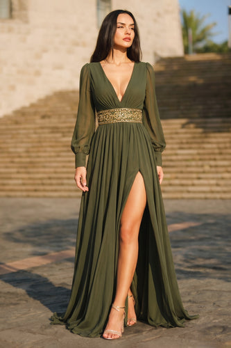 Women's Long-Sleeve Formal Dresses & Gowns | Angrila