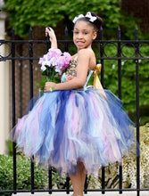 Square Neck Sleeveless Tulle Flower Girl Dresses