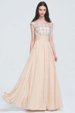 Sleeveless Formal Gown with Beaded Embellished Bodice Prom Dress