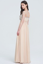 Sleeveless Formal Gown with Beaded Embellished Bodice Prom Dress