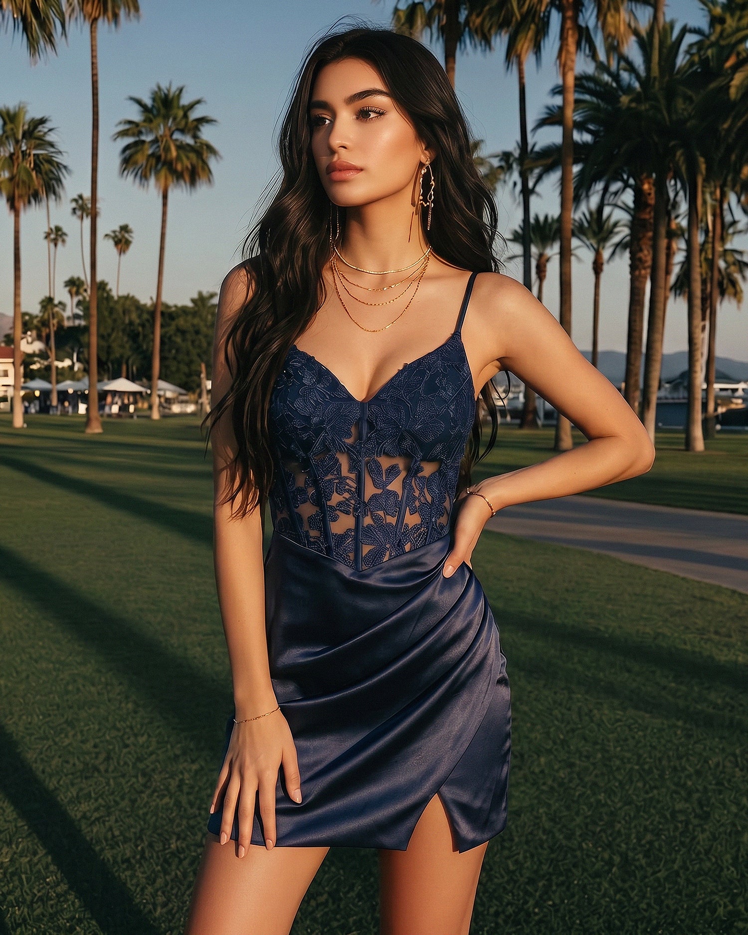 Lace Beaded Appliques Tight Short Homecoming Dresses