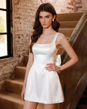 White Round Neck Sleeveless Short A Line Homecoming Dresses
