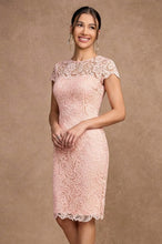 Sheath/Column Sweetheart Knee-Length Cap Sleeve Lace Mother of the Bride Dress