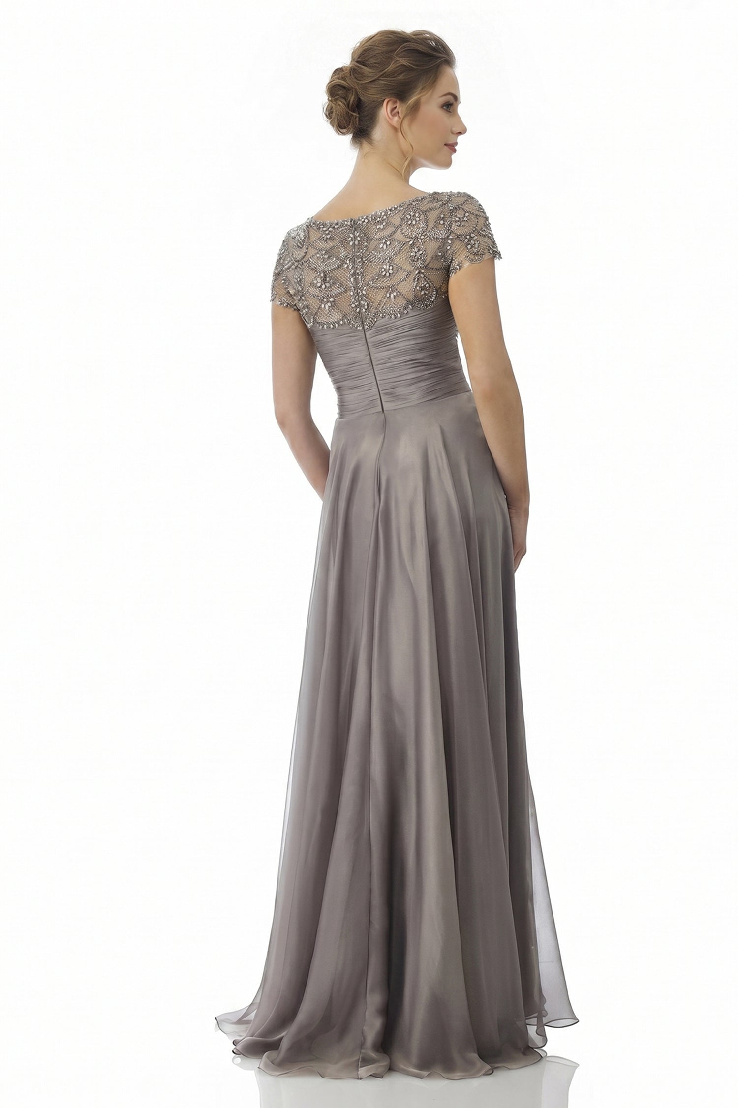 Attractive A-line/Princess Bateau Beading Long Mother Of The Bride Dresses