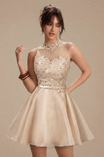 Short Sleeveless Applique Homecoming Dresses