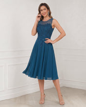 Ink Blue Sleeveless Lace Waist Length Jacket Mother of the Bride Dresses