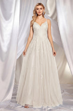 Navy Blue A-Line V-neck Floor-Length Chiffon Prom Dresses With Lace Sequins