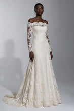 Off-the-shoulder Full/Long Sleeves Lace Bridal Wedding Dresses