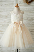 Tulle Straps Flower Girl Dress