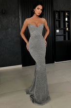 Trumpet/Mermaid Spaghetti Straps Sweetheart  Sequined Prom Dresses