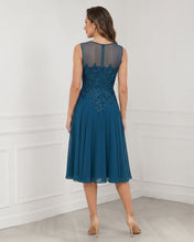 Ink Blue Sleeveless Lace Waist Length Jacket Mother of the Bride Dresses