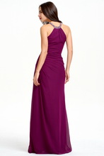 Sleeveless Chiffon Crepe Side-Pleated Bridesmaids Dresses