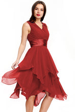 Elegant V-Neck Sleeveless Pleats Chiffon Bridesmaid Dresses