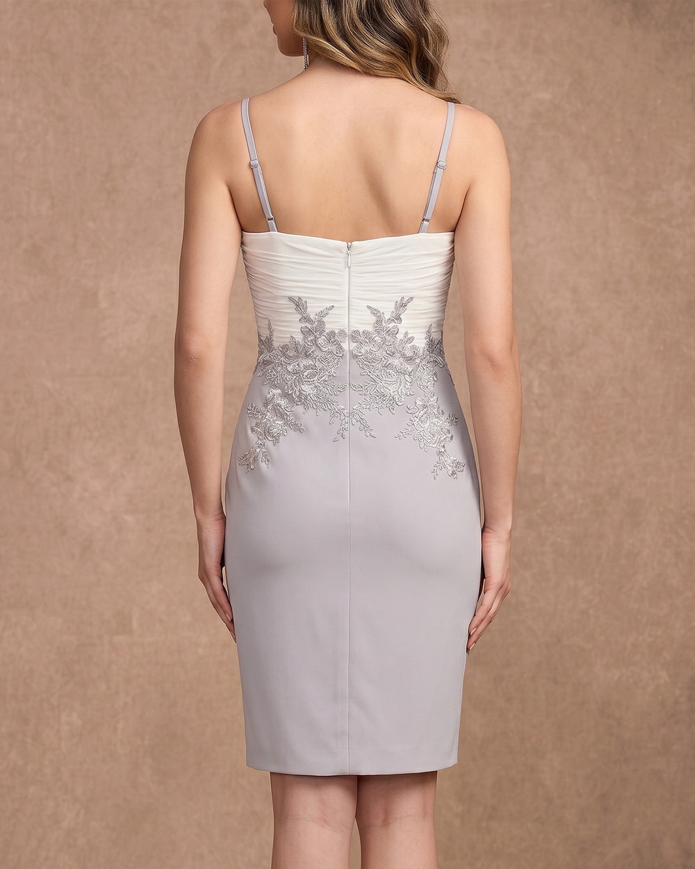 Chiffon and Satin Sheath Mother of the Bride Dress with Jacket