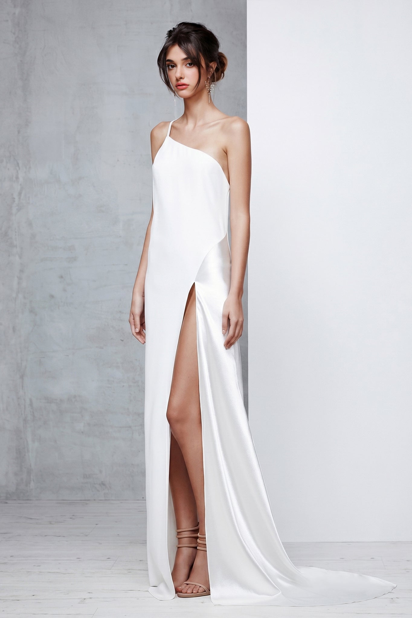 sheath column one shoulder dress Sheath/Column One-Shoulder Chiffon Mother of the Bride Dresses Floor-Length Sleeveless with Pleats Ruffles Spa