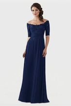 Mother of The Bride Gowns with Sleeves Lace Long Chiffon Beaded
