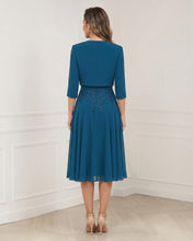 Ink Blue Sleeveless Lace Waist Length Jacket Mother of the Bride Dresses