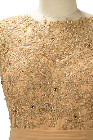Butter Yellow Tulle A-Line Evening Dress with Floral Illusion Bodice