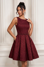 A-line Sleeveless Beading Short Prom Dresses with Pockets