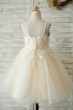 Tulle Straps Flower Girl Dress