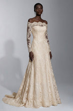 Off-the-shoulder Full/Long Sleeves Lace Bridal Wedding Dresses
