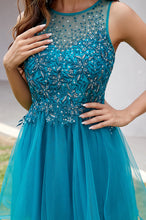 High Neck Floral Beaded Tulle Short Homecoming Dress